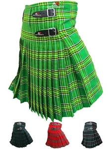 Mens Kilt Scottish Tartan Kilts Highland Casual Wear 4 Acrylic Tartans AAR - Picture 1 of 111