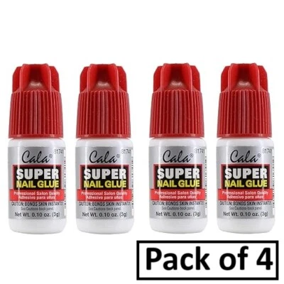 4 Súper Pegamento de Uñas Profesional Calidad Salón Adhesivo Líquido Rápido y Fuerte Foto 1 de 4