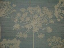 14 Metres Cow Parsley Blue Jacquard Floral Fabric Curtain Upholstery Cushion