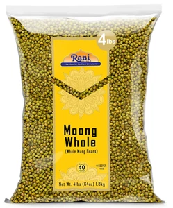 Rani Moong Whole (Ideal for Cooking & Sprouting, Whole Mung Beans with Skin) Len - Picture 1 of 12
