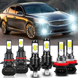 Combo de 6 faros LED altos y bajos + faros antiniebla para KIA CADENZA 2017 2018 2019 - Imagen 1 de 12