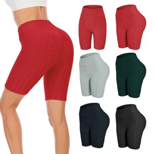 Womens High Waist Yoga Sports Shorts Fitness Shrink Leggings Boyshorts Pants NEW - Picture 1 of 17