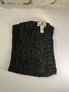 Bufanda Tejida Woolrich Gris Acrílico/Mezcla Lana Cable Patrón Diamante OSFA - Imagen 1 de 10