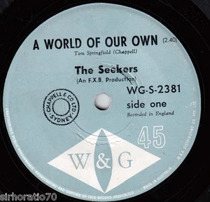 THE SEEKERS A World Of Our Own / Sinner Man 45 SirH70 - Picture 1 of 2
