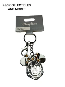 Disney Parks November Birthstone Keychain Minnie Mouse 2x2 Inches New With Tags - Picture 1 of 3