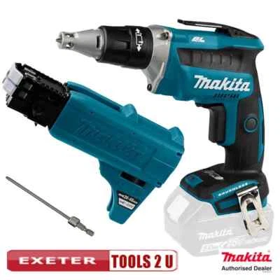Makita DFS452Z 18V Brushless Drywall Screwdriver & Collated Autofeed Attachment - Image 1 of 4