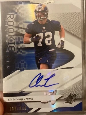 2008 Upper Deck SPX CHRIS LONG ROOKIE RC AUTO #'d/399 ST. LOUIS RAMS - Image 1 of 2
