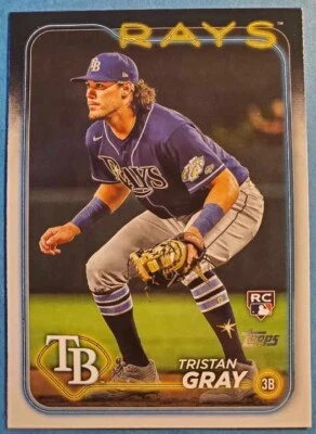 2024 Topps Series 2 #483 Tristan Gray Tampa Bay Rays Rookie Card - Image 1 of 2