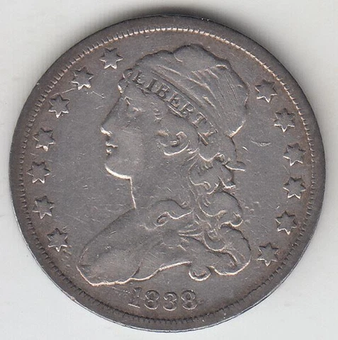 1838 BUST QUARTER VF DETAILS Cover