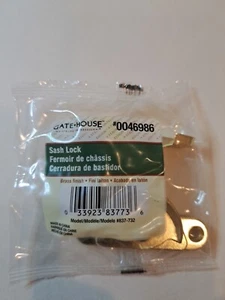 Gatehouse 0046986 Sliding Window Sash Lock Zinc Brass Finish (5 PACKS) - Picture 1 of 4