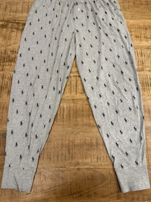 Polo Ralph Lauren Pijama Pantalones Hombres L Gris Ropa de Dormir Poni Logo Informal Calce Relajado Foto 1 de 4