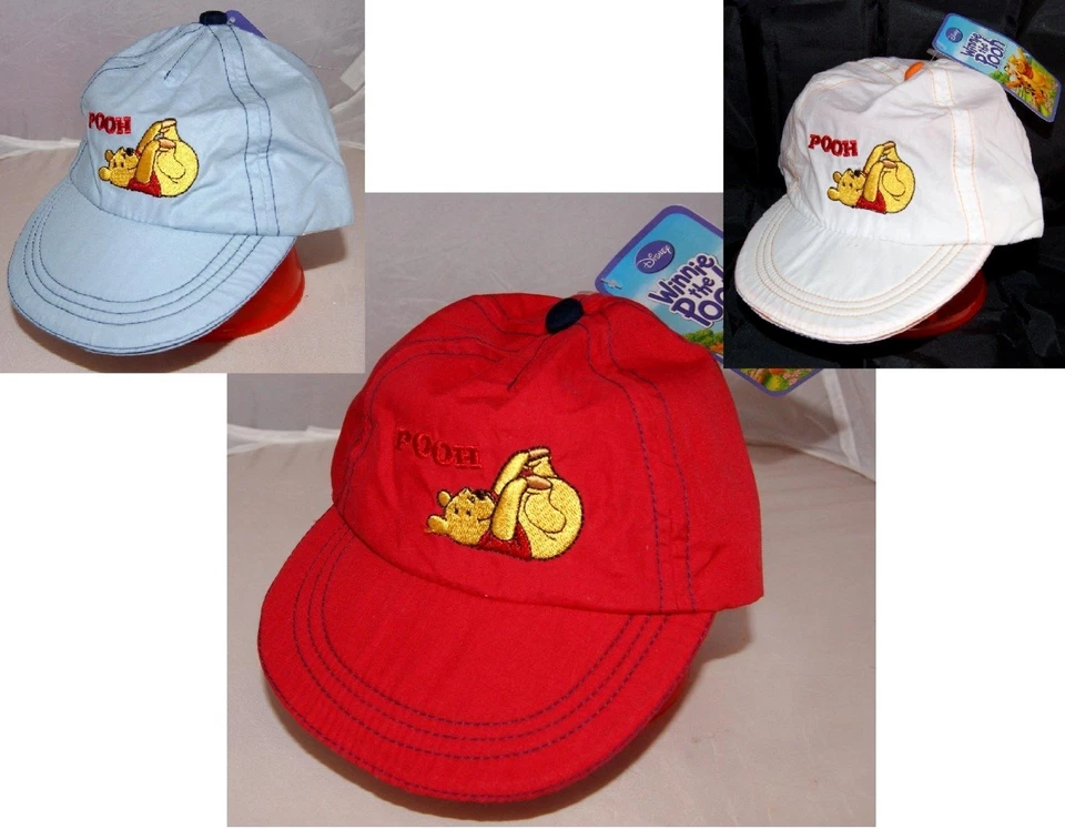 CASQUETTE 44 cm 46 cm 48 cm bleu blanc rouge bébé WINNIE L'OURSON DISNEY enfant - Photo 1/4