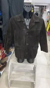 Echtes Leder Jacke aus Echtem Leder Gebraucht Man Gr. 48 Brown XYE219L - Bild 1 von 7