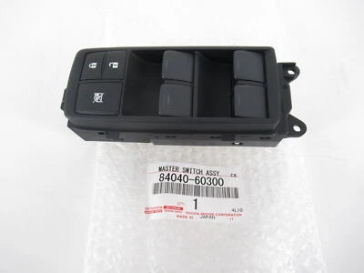 Interruptor maestro de ventana eléctrica genuino OEM Toyota Lexus 84040-60300 2013-2023 GX460 Foto 1 de 4
