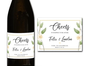 Etiqueta de botella personalizada de champán/prosecco para boda - idea de regalo ideal - Imagen 1 de 3