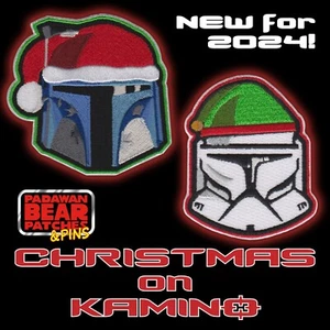 Star Wars "Christmas on Kamino" patch set---Jango Fett Santa & Clone Trooper Elf - Picture 1 of 5