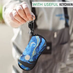 Gafas de sol Estuche suave ultraligero con cremallera de neopreno Estuche para gafas con clips para cinturón - Imagen 1 de 13