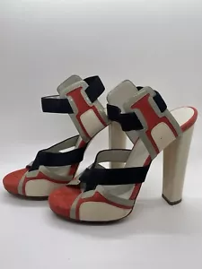 Iconic AUTHENTIC BALENCIAGA Lego (PIERRE HARDY) Sandals Size EU 37 Excellent! - Picture 1 of 15