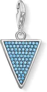 Thomas Sabo Silver Triangle Turquoise Charm - Picture 1 of 1