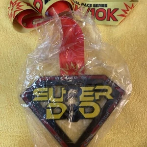 Virtual Running Club Race Medal My dad is A Super Dad 5K/10K - Picture 1 of 2