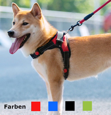 Hundegeschirr Brustgeschirr Hunde Verstellbar S M L XL Gepolstert Nylon Reflekt • 11.90€