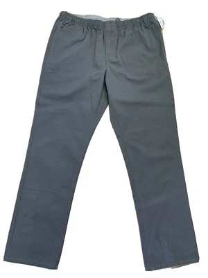 JACK O'NEILL HOBIE NWT! Men's Dark Gray Canvas Elastic Waist Pull On Pants Sz XL - Image 1 of 4