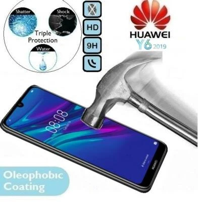 100%Genuine Tempered Glass Screen Protector (MRD-LX1/LX3) Y 6 For Huawei Y6 2019 - Image 1 of 2