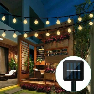 50 LED Solar 8 Modes Outdoor Fairy Bubble Crystal Ball String Lights Patio - Picture 1 of 12