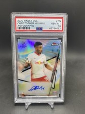 2020-21 Topps Finest Christopher Nkunku Auto Autograph #FA-CN PSA 10