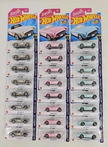 ×24 2023 Hot Wheels Barbie Movie HW Screen Time 1956 Corvette Pink Blue Grey Lot - Picture 1 of 7