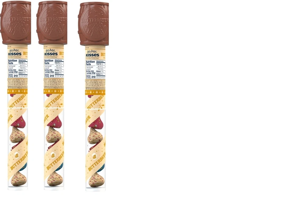 Harry Potter Butterbeer Hershey Kisses Tube (paquete de 3) Foto 1 de 1