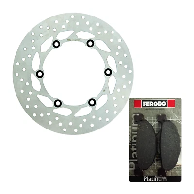 RMS / FERODO YAMAHA T-MAX 500 2008 2009 2010 2012 DISCO FRENO POSTERIORE PASTIGLIE PLATINUM