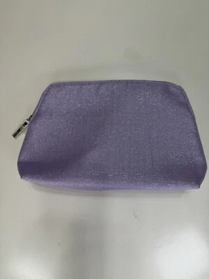 Bolsa de Maquillaje Lancome Cremallera Cosmético Brillo Brillante Lavanda 10" x 6" x 2" Foto 1 de 4