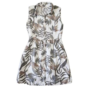 Laura Bianchi Linen Dress Women XS Sleeveless Button Down Beachy Feminine Summer - Picture 1 of 8