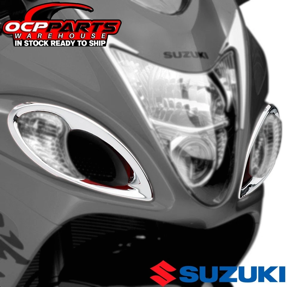 2008 - 2020 Suzuki Hayabusa GSX1300 Chrome Air Intake Covers 99000-99013-K14 - Imagem 1 de 1