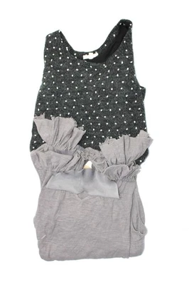 Pleione Rio Rao Mujer Lunares Espalda Abierta Suéter Top Gris Talla L Lote 2 Foto 1 de 4