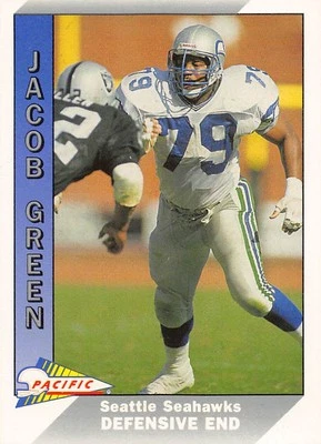 Jacob Green 1991 Pacific 478 Seattle Seahawks Football Card - Image 1 of 2