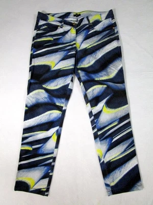 Escada Multi-Geometric Print Straight Jeans Size US 12 42 - Image 1 of 4