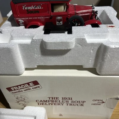 Franklin Mint Danbury Diecast Car Modelo con Caja 1931 Campbells Soup Truck, Papeles Foto 1 de 4
