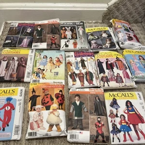lot of 14 Children’s Halloween Costume Patterns. - Picture 1 of 14