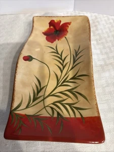PIER 1 POPPIES SPOON REST RARE FIND EUC - Picture 1 of 8