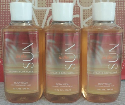 Bath & Body Works LOT 3 In The Sun Body Wash Shower Gel 10 oz Neroli Sandalwood - Image 1 of 2