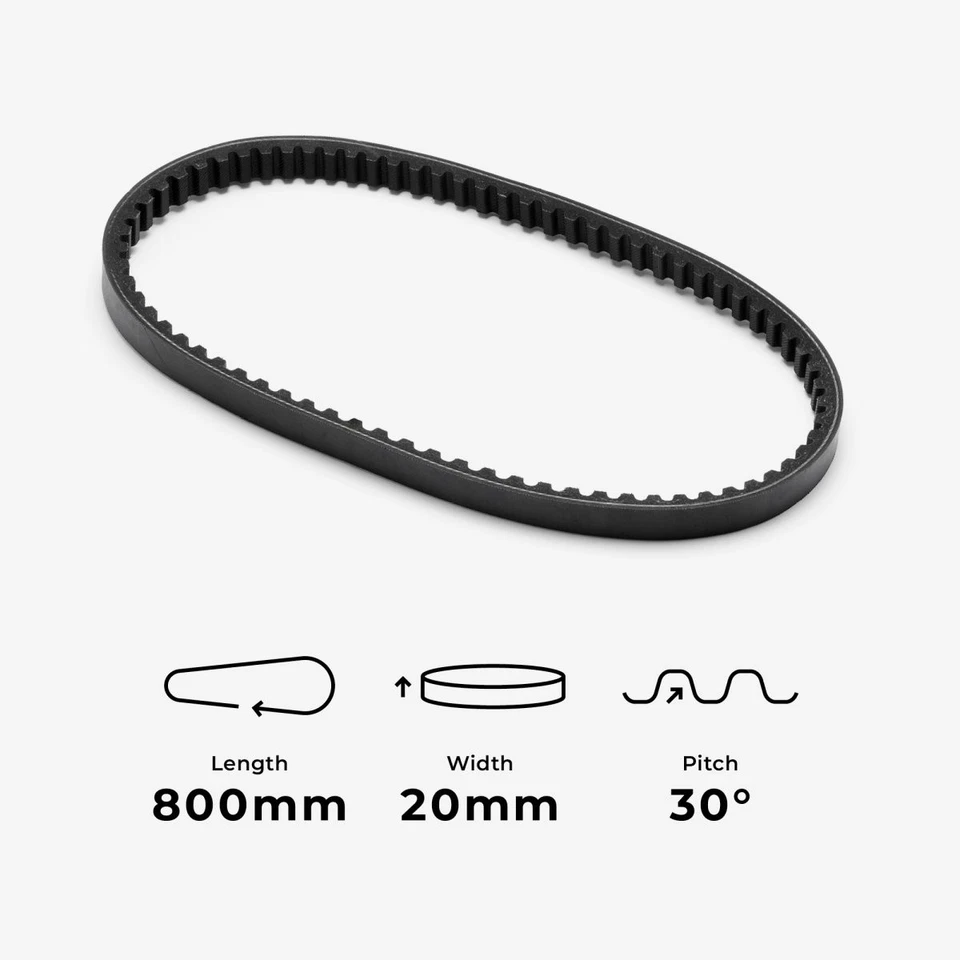 Moto Lextek Courroies 800-20-30 (DB032) Drive Belt Black Scooter Rubber Unit - Photo 1/1