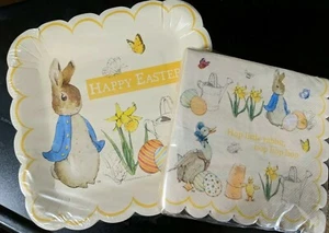 Meri Meri Beatrix Potter Peter Rabbit Paper Plates & Napkins New Easter Set - Picture 1 of 6