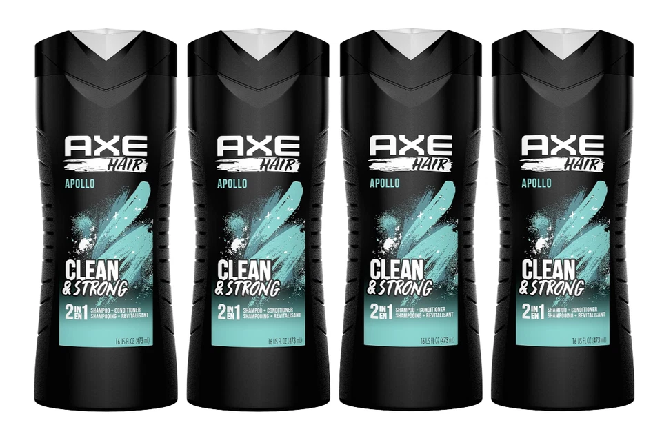 AXE 2 in 1 Shampoo and Conditioner Apollo 16 oz 4 Pack - Image 1 of 4