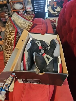 L@@k 🔥 09 Air Jordan negro/cemento BRED Spizikes talla-9,5 ¡con caja Og! Foto 1 de 4