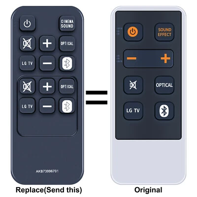 New AKB73996711 Replacement Remote Control For LG Sound Plate LAP240 LAP340 - Image 1 of 4