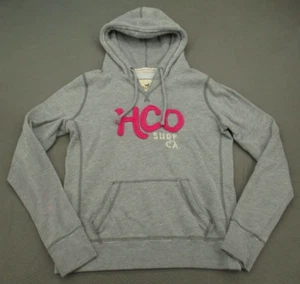 Hollister Sweater Hoodie Youth Large Gray Pink Pullover Long Sleeve Kids L - Picture 1 of 12