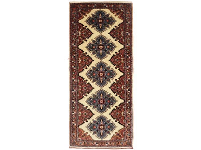 Alfombra de corredor oriental vintage única en su tipo alfombra de pasillo diseño floral 3X7 pies Foto 1 de 4