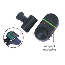 Black Electronic LED Light Fish Bite Sound Alarm Bell Rod Clip Fishing On T Z5Q8